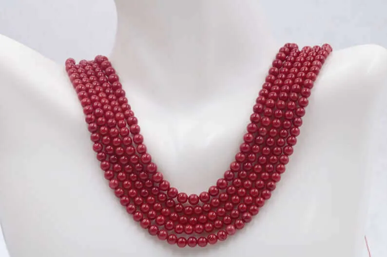 Coral Beads Coral DIY Necklace Coral beads Red Coral Beads Coral Beads Red Coral Bead DIY Necklace 15" SKU: 00108798