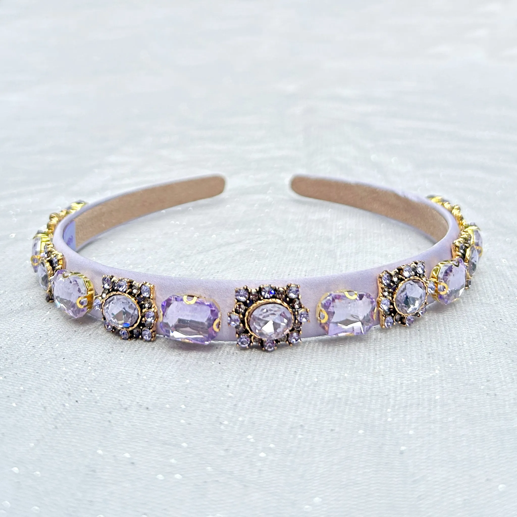 Lilac Hair Band Slim with Gems