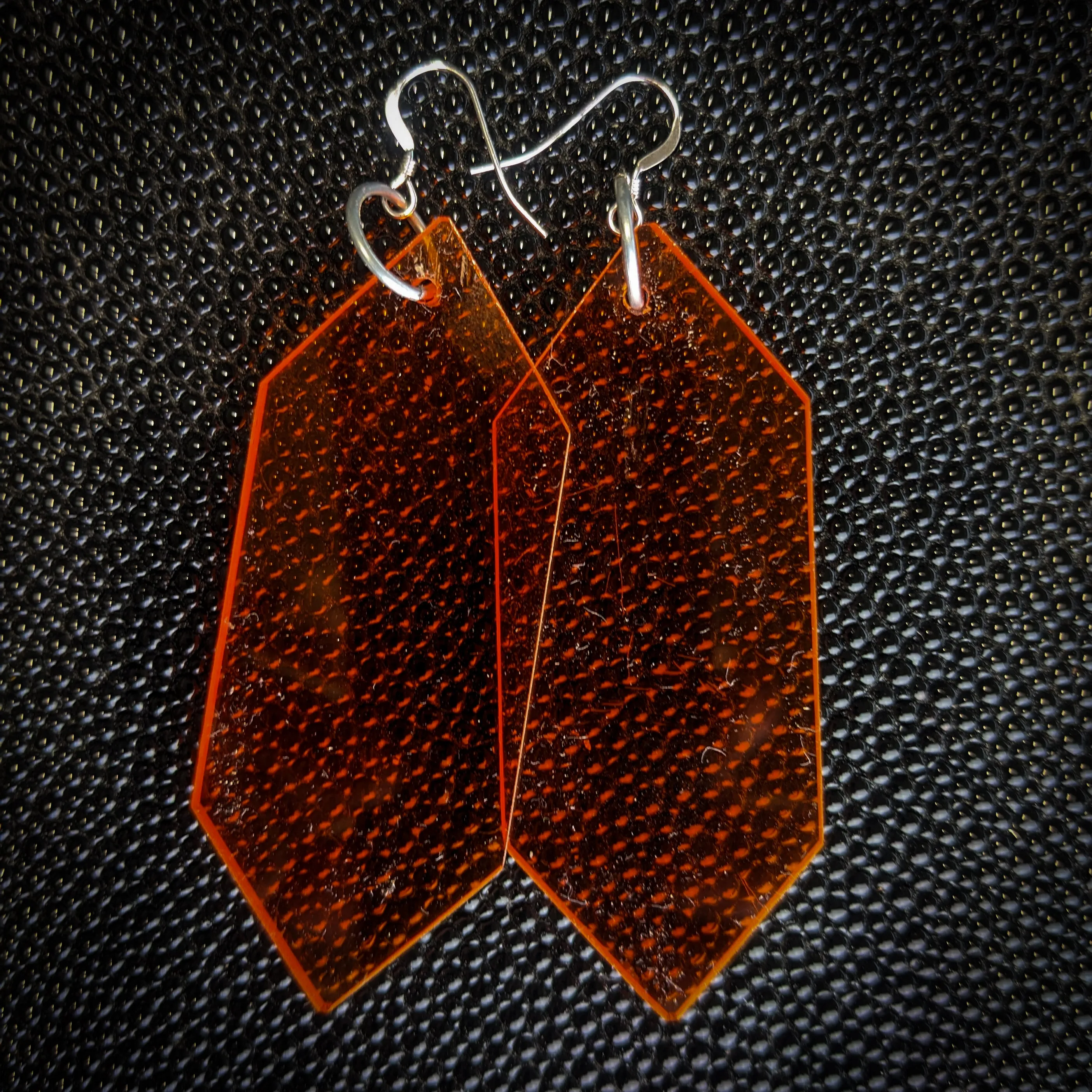 Orange Gemstone Dangle Earrings