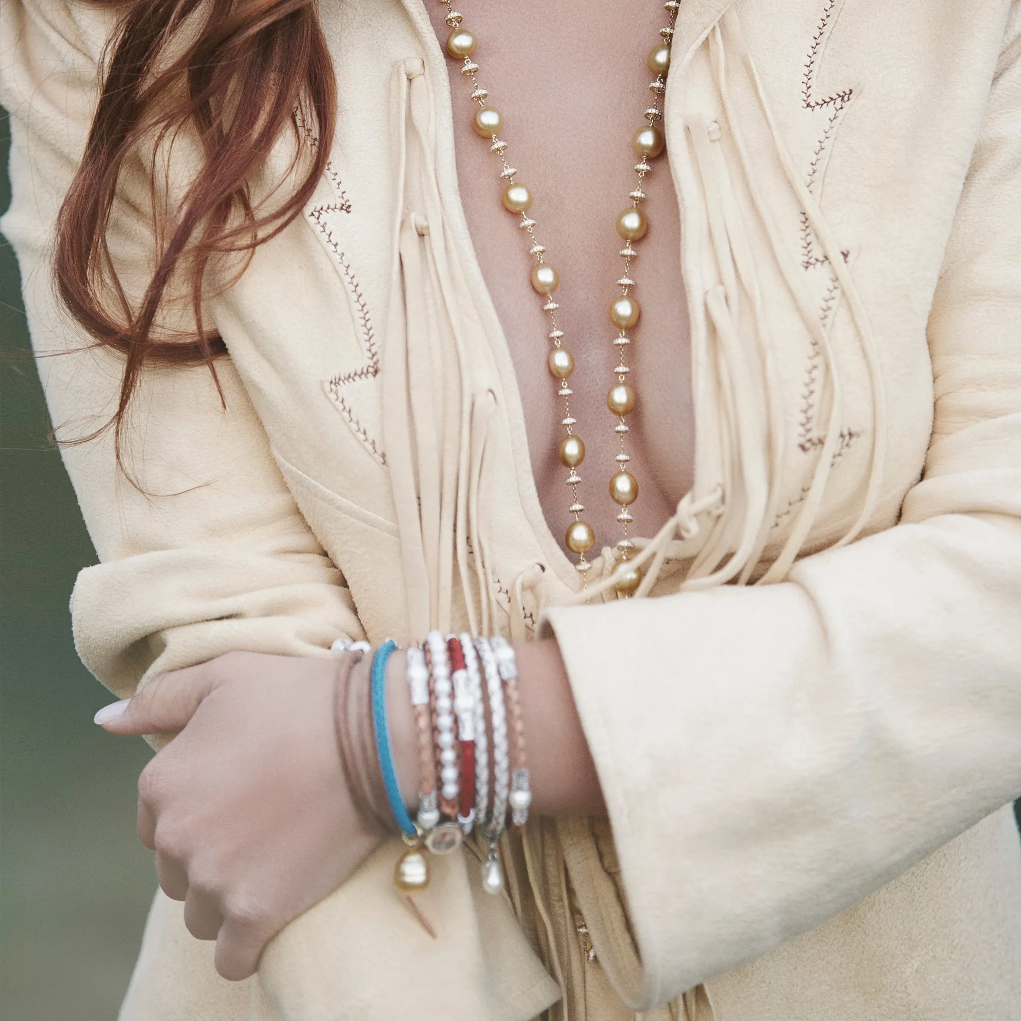 Round Leather Bracelet/Choker