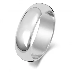 Wedding Band 9ct  D Shape 6mm Wedding  Ring W106WH